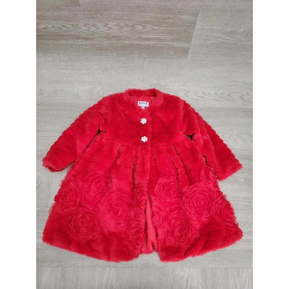 Blueberi Boulevard Girls 2T Christmas Dress Coat Purse 3 Piece Holiday Set